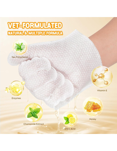 Toallitas para Mascotas NEENCE con Guantes Extra Gruesos 330g