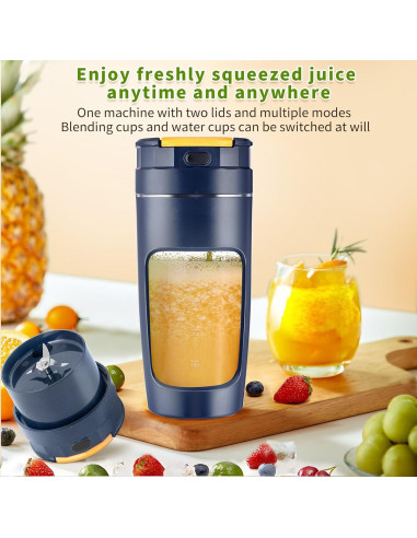 Vaso Mezclador USB Aojudic 600ml Portátil para Batidos y Jugos