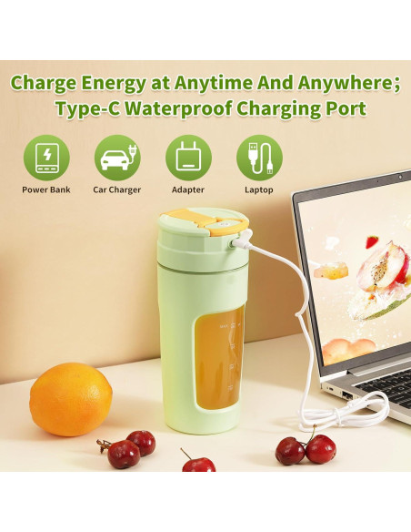 Vaso Mezclador USB Aojudic 600ml Portátil para Batidos y Jugos Vaso Mezclador USB Aojudic 600ml Portátil para Batidos y Jugos