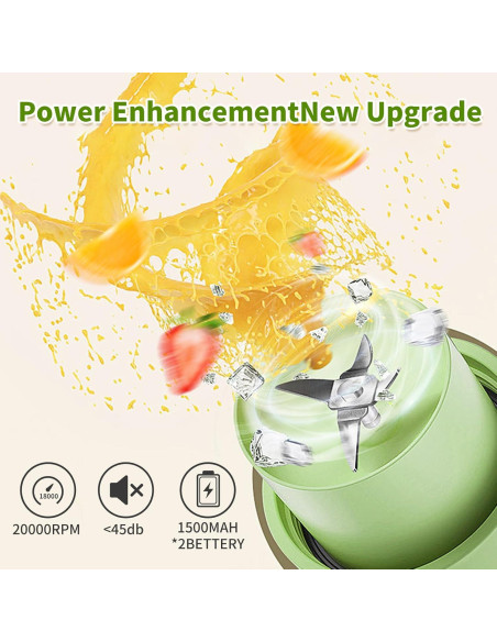 Vaso Mezclador USB Aojudic 600ml Portátil para Batidos y Jugos Vaso Mezclador USB Aojudic 600ml Portátil para Batidos y Jugos