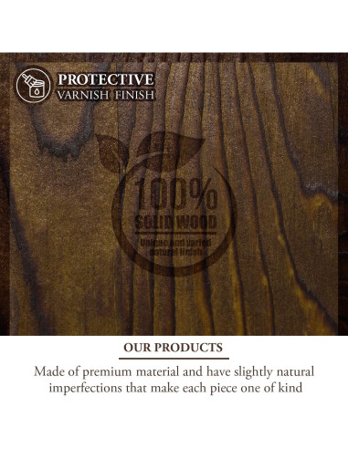 Soporte para Gafas de Sol MyGift de Madera Quemada 5 Niveles