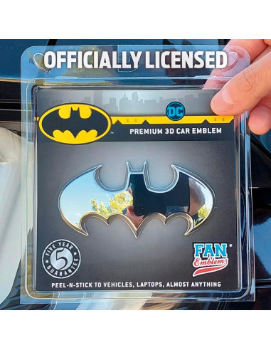 Emblema de Auto Fan Emblems Batman Batwing 3D Cromo 9.5x4.6cm