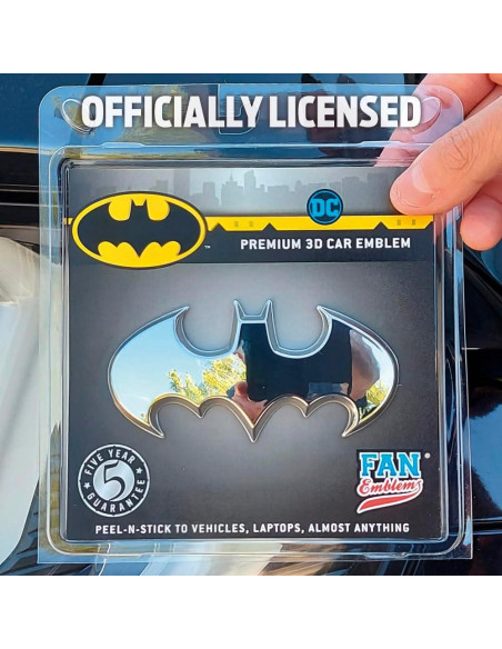 Emblema de Auto Fan Emblems Batman Batwing 3D Cromo 9.5x4.6cm