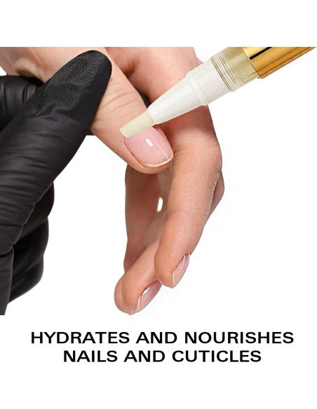 Bolígrafo de Aceite para Cutículas Beauty Power - Fresa, Fortalecedor de Uñas con Vitamina E