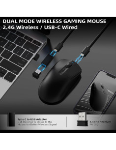 Ratón Gaming Inalámbrico A.JAZZ AJ139 G Pro 59g 26000DPI 2