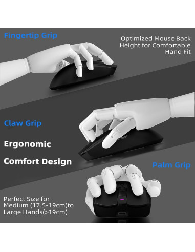 Ratón Gaming Inalámbrico A.JAZZ AJ139 G Pro 59g 26000DPI