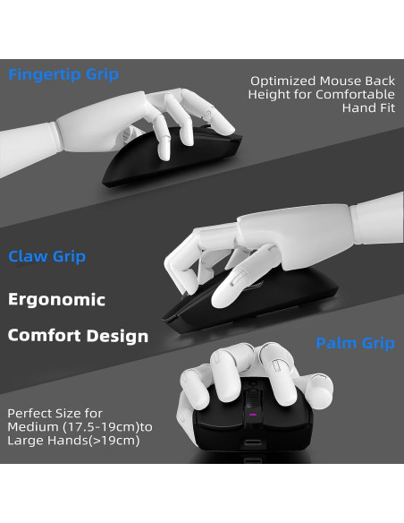 Ratón Gaming Inalámbrico A.JAZZ AJ139 G Pro 59g 26000DPI