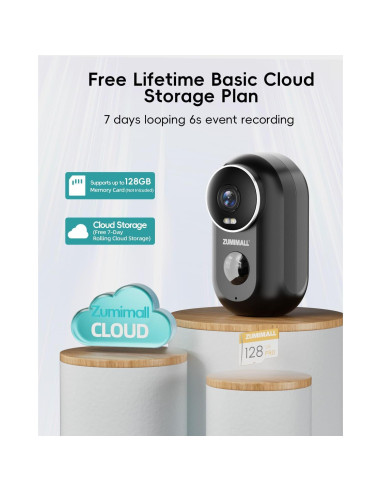 Cámaras de Seguridad Inalámbricas ZUMIMALL 2K para Exterior - 4 Paquetes