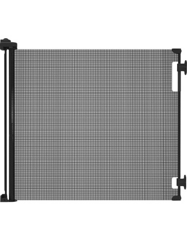 Puerta Retráctil Perma para Bebés y Mascotas 140x84 cm Negra