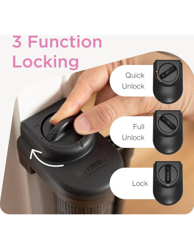 Puerta Retráctil Perma para Bebés y Mascotas 140x84 cm Negra