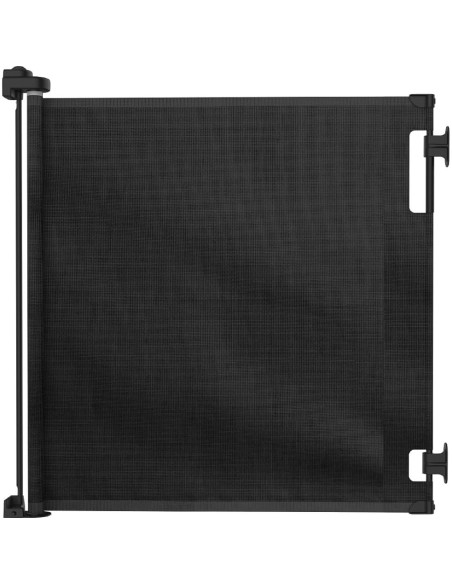 Puerta Retráctil Perma para Bebés y Mascotas 140x84 cm Negra
