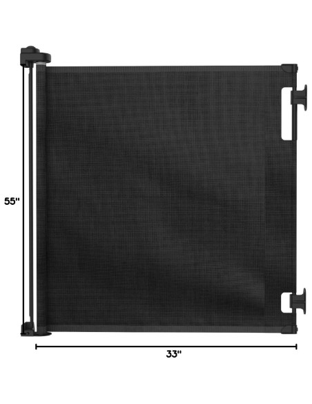 Puerta Retráctil Perma para Bebés y Mascotas 140x84 cm Negra