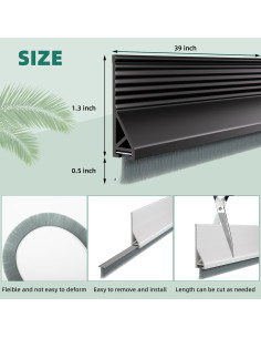 Barrera de Corrientes de Aire Vannesse para Puerta 99 cm 2