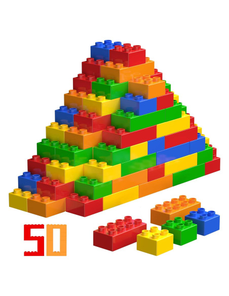 Bloques de Construcción WYSWYG 50 Piezas para Niños 3-5 Años Bloques de Construcción WYSWYG 50 Piezas para Niños 3-5 Años