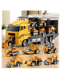 Juego de Camiones de Construcción NIPLOOOW con Alfombrilla