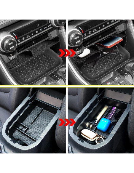 Bandeja y Caja Organizadora Neepiar para Toyota RAV4 2019-2025 Bandeja y Caja Organizadora Neepiar para Toyota RAV4 2019-2025
