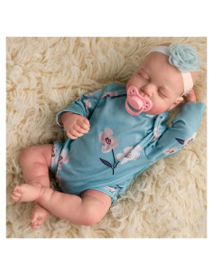 Muñeca Bebé Reborn Jirachi 45 cm Durmiendo con Accesorios