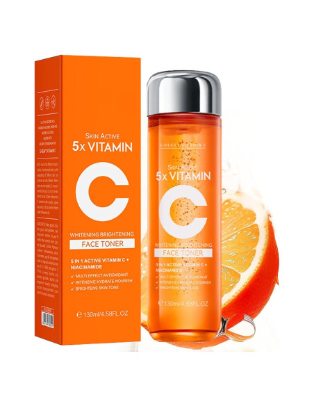 Tónico Facial Hidratante Vitamina C Aultink 130ml 5 en 1