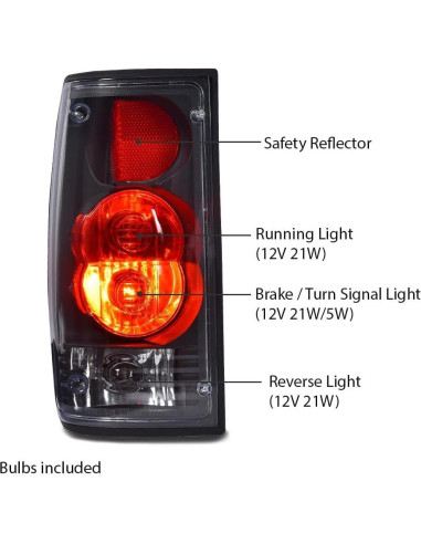 Luz de freno trasera CROSSDESIGN para Toyota Hilux 1989-1995