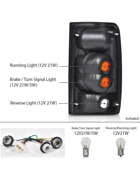 Luz de freno trasera CROSSDESIGN para Toyota Hilux 1989-1995