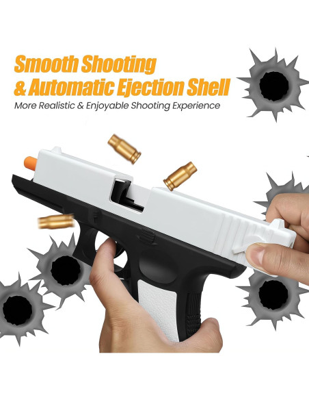 Pistola de Juguete Zanktony con Balas Blandas y Expulsión Automática