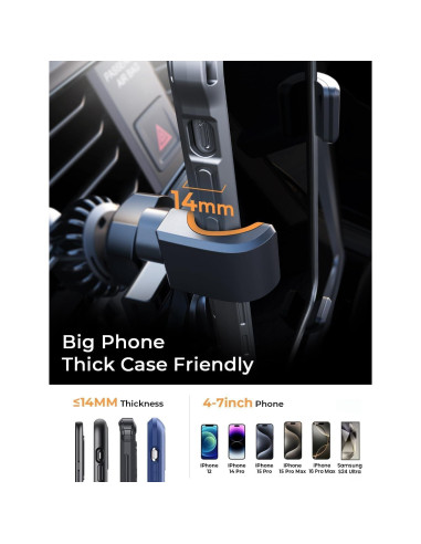 Soporte para Teléfono en Auto AINOPE AV640 Negro - Gravedad