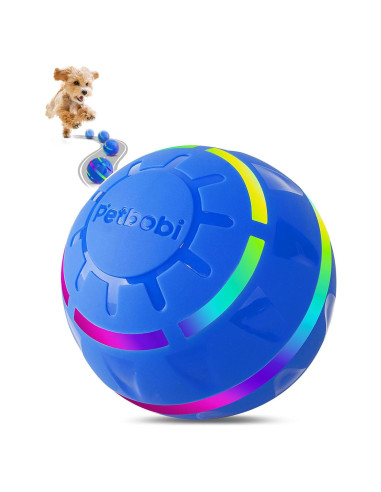 Bola Rodante Interactiva Petbobi para Perros - Azul 8 cm