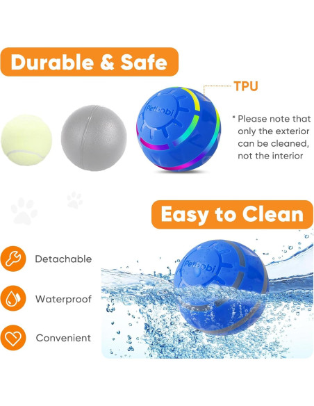 Bola Rodante Interactiva Petbobi para Perros - Azul 8 cm