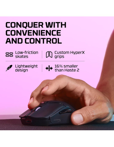 HyperX Pulsefire Haste 2 Mini - Ratón Gaming Inalámbrico 59g