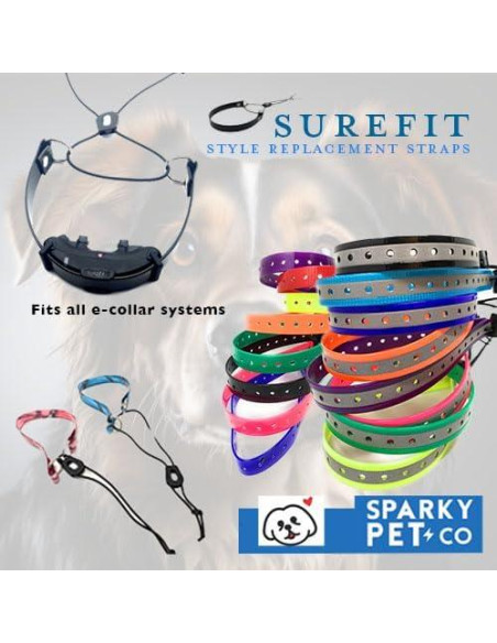 Correa de Reemplazo E-Collar Sparky Pet Co 1" Ajustable Negra