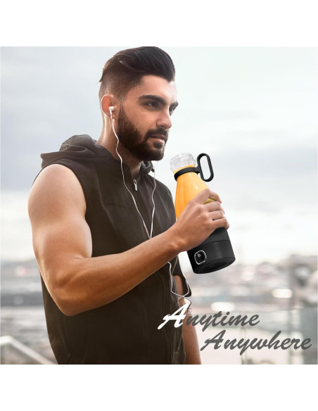 Batidora Portátil MIAOKE 350ml 6 Cuchillas Recargable USB Negra Batidora Portátil MIAOKE 350ml 6 Cuchillas Recargable USB Negra