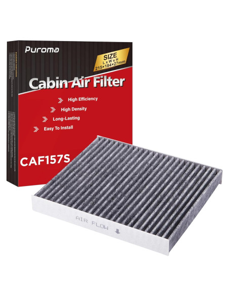 Filtro de Aire de Cabina Puroma CAF157S con Carbón Activado