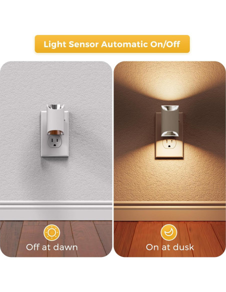Luz Nocturna LED Regulable LOHAS 0-100LM con Sensor 3000K