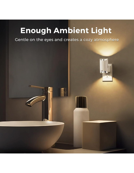 Luz Nocturna LED Regulable LOHAS 0-100LM con Sensor 3000K