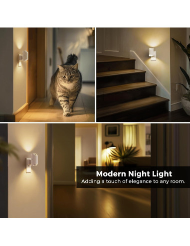 Luz Nocturna LED Regulable LOHAS 0-100LM con Sensor 3000K