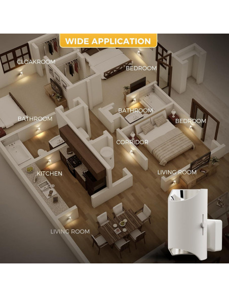 Luz Nocturna LED Regulable LOHAS 0-100LM con Sensor 3000K
