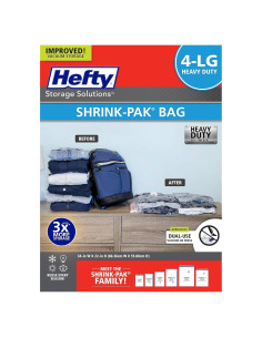 Bolsas de Almacenamiento al Vacío Hefty SHRINK-PAK - 4 Grandes 86x56cm