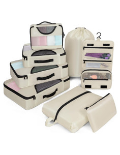 Cubos de Compresión para Empacar FREEAMG - 8 Piezas Beige