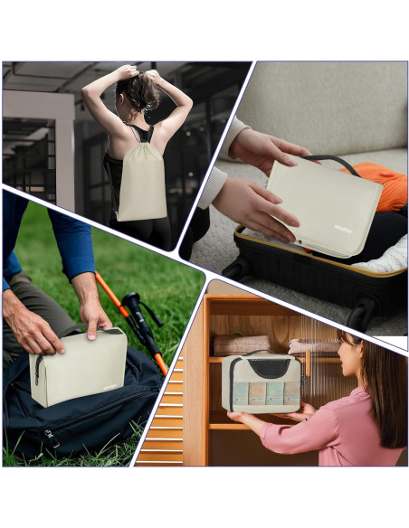 Cubos de Compresión para Empacar FREEAMG - 8 Piezas Beige