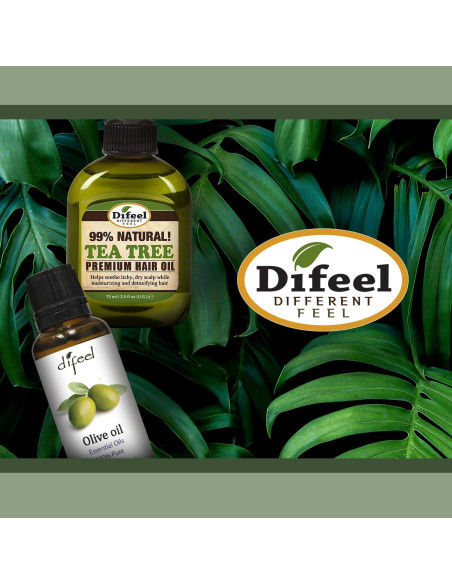 Aceite Natural para Cabello Difeel - Oliva 70 ml (Paquete de 6)