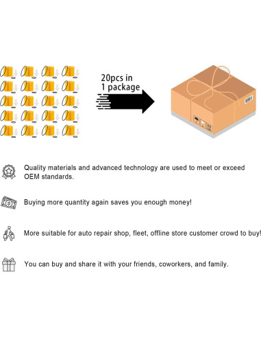 Filtro de Aceite GETOPAUTO 04152-YZZA1 Compatible Toyota 20 Unidades