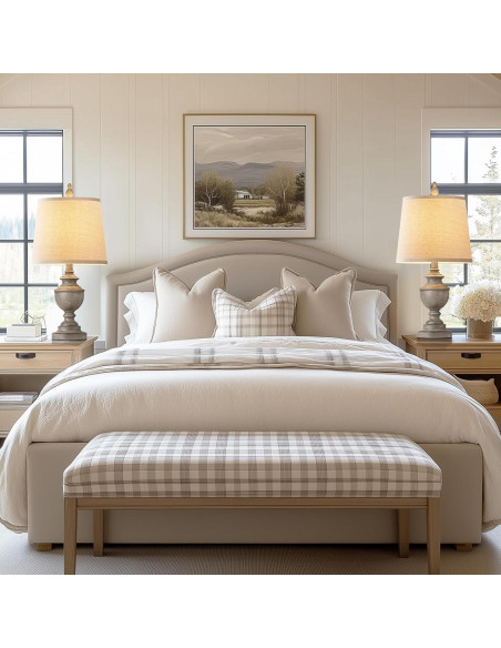 Juego de 2 Lámparas de Mesa Retro PARTPHONER Gris Antiguo