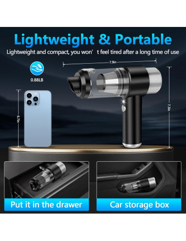 Aspiradora de Mano Libershine L135 15000Pa Inalámbrica Portátil