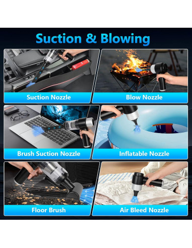 Aspiradora de Mano Libershine L135 15000Pa Inalámbrica Portátil