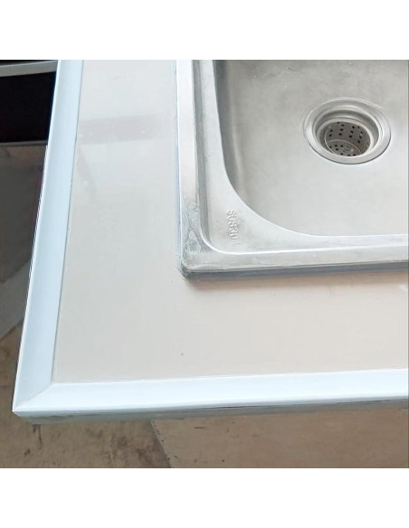 Umbral de Ducha de Silicona WSIWZAI 1 Metro Blanco