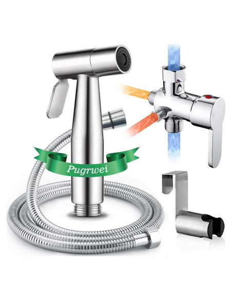 Rociador de Bidet de Mano Pugrwei BDA-1 Acero Inoxidable