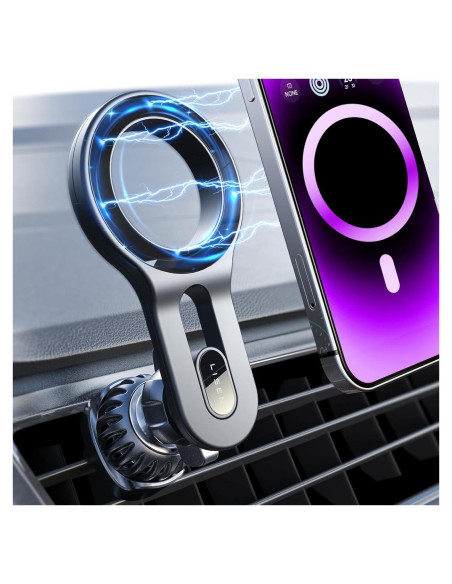 Soporte Magnético para Coche LISEN MagSafe iPhone 16 Negro