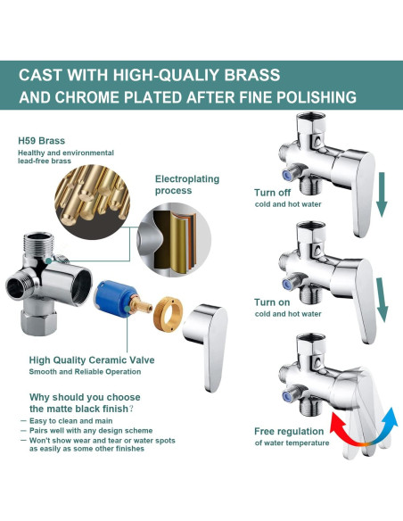 Rociador de Bidet de Mano Pugrwei BDA-1 Acero Inoxidable