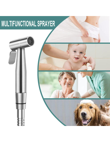 Rociador de Bidet de Mano Pugrwei BDA-1 Acero Inoxidable