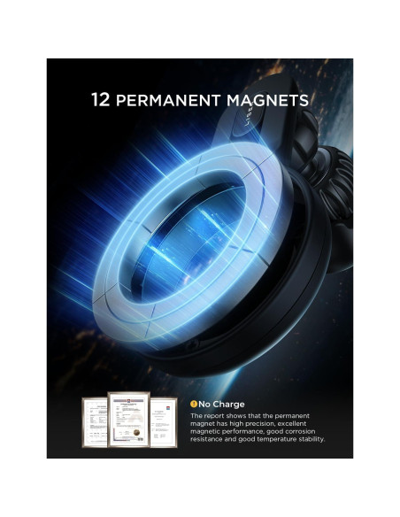 Soporte Magnético para Coche LISEN MagSafe iPhone 16 Negro